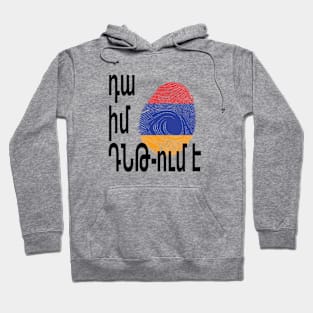 Flag of armenia in fingerprint Hoodie